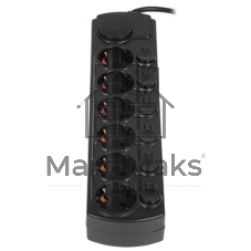 Сетевой фильтр Ippon BK-6-EU-5-10-B 5 м, 6 розеток, черный, коробка