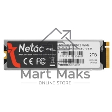 Накопитель SSD Netac NV3000, 2Tb, PCIe 3.0 x4, M.2 2280, NVMe, R/W 3100/2100, с радиатором