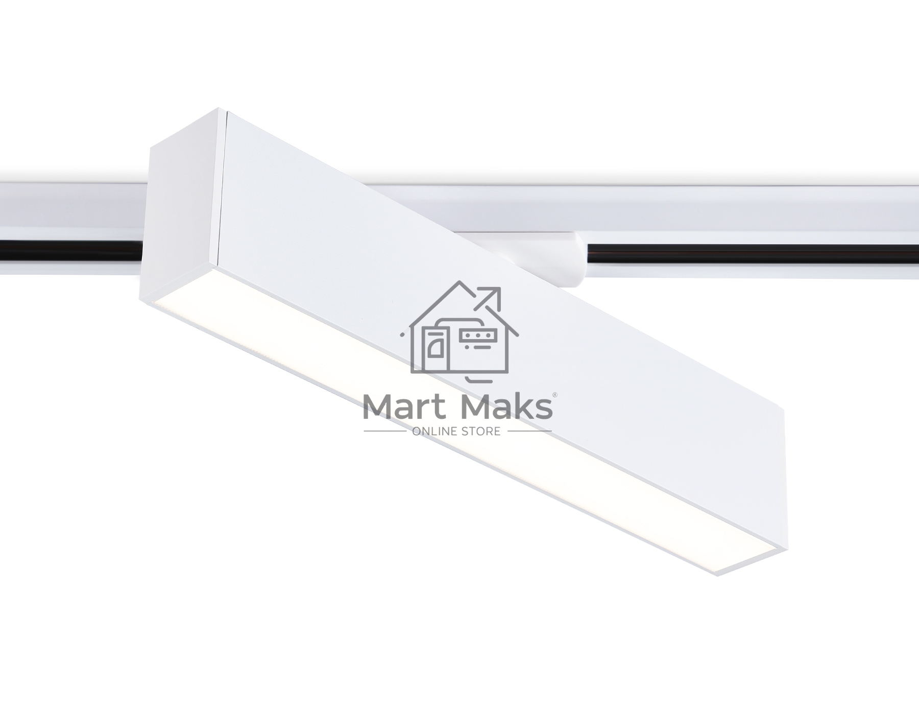 Трековый однофазный светильник Ambrella light GL6763 WH белый LED 12W 4200K 300*22*48