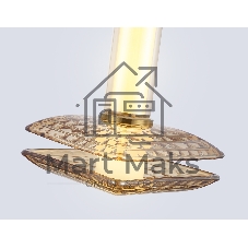Подвесной светодиодный светильник Ambrella light LH31001 BS/TI латунь/янтарь 10W 3000K 150*150*240