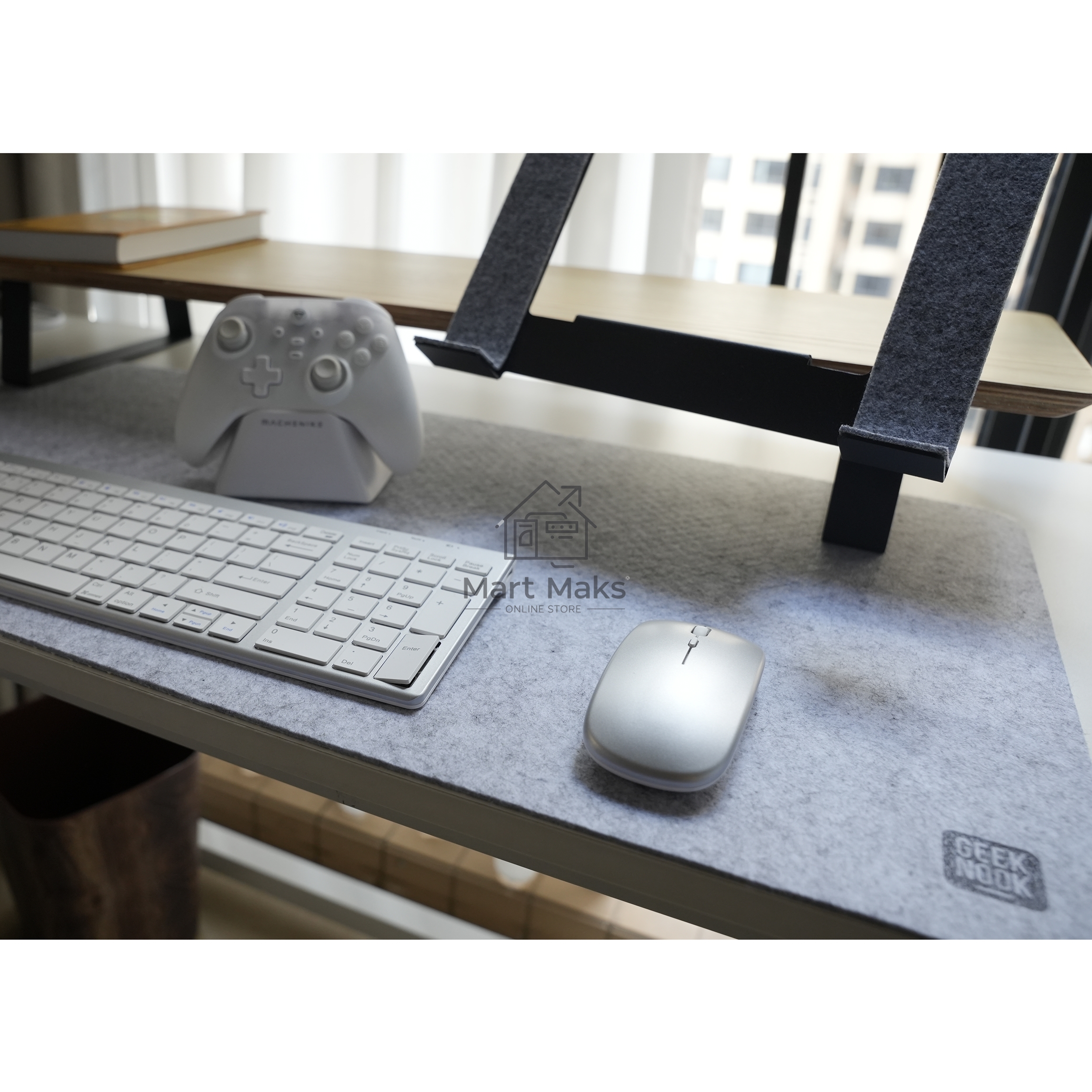 Коврик для мыши Mouse pad GEEK NOOK 80 х40CM Light Gray Felt