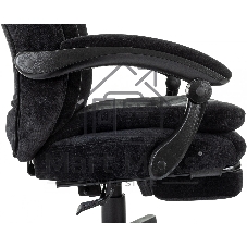 Кресло руководителя Бюрократ T-9950MSG-F Fabric черный Light-20, крестов. пластик, подст. для ног