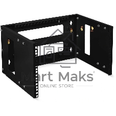 Кронштейн телекоммуникационный Cabeus NC-6U-BK настен. регул.глуб. 6U 19