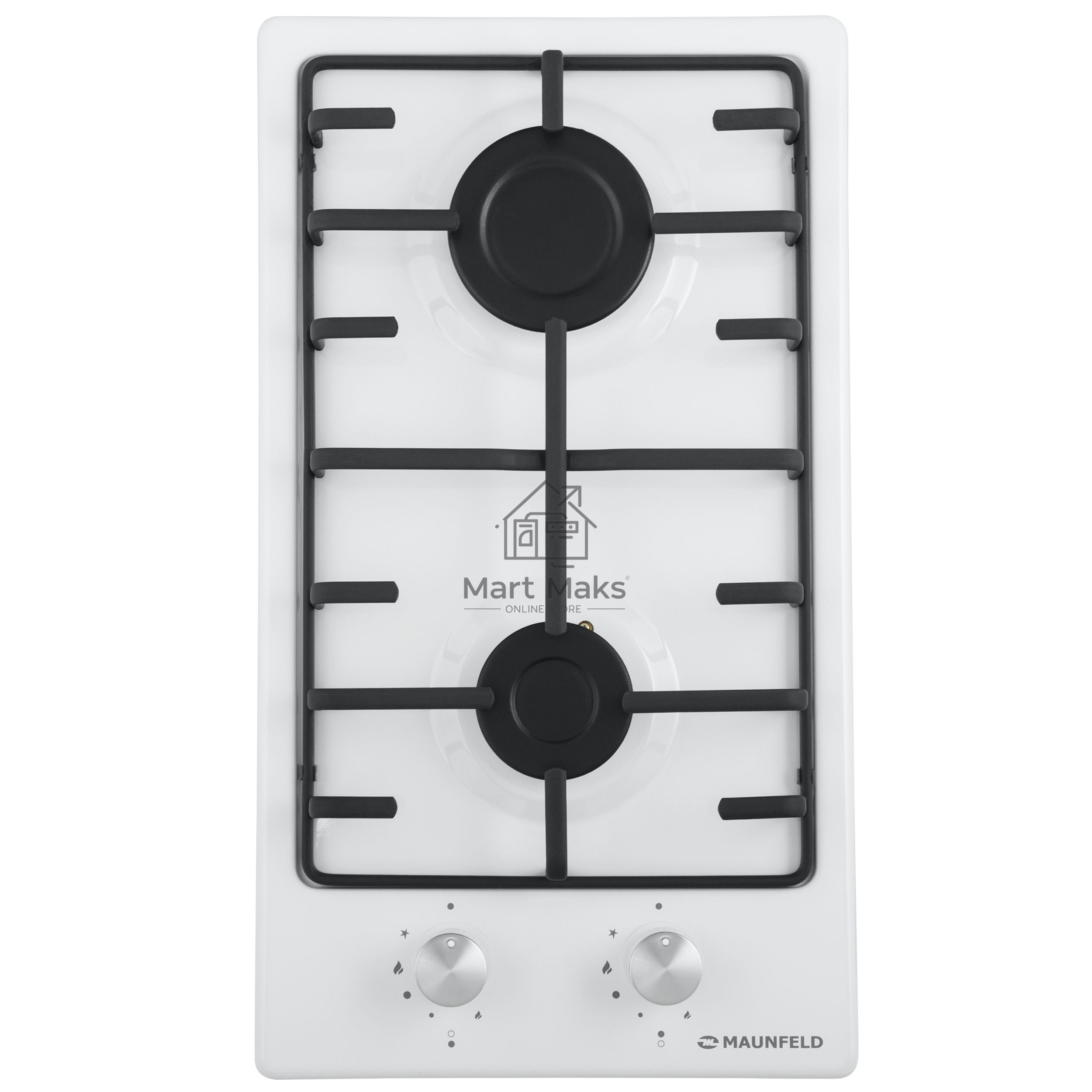 Газовая варочная панель Maunfeld EGHE.32.3EW/G Домино, • Тип: газовая 30см • Тип установки: независимая • Управление: фронтальное, переключатели поворотные • Нагревательный элемент: конфорка, 2шт • Мощность конфорок, Вт: 2600, 1700 • Материал исполнения: 