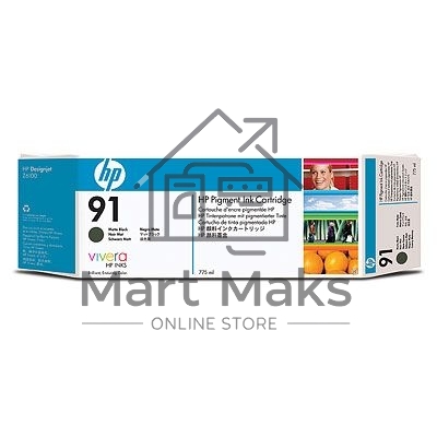 Картридж струйный HP №91 C9464A черный матовый для HP DJ Z6100 (775мл)