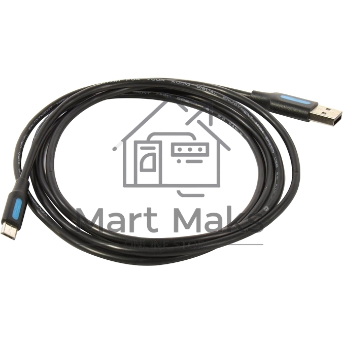 Кабель Vention USB 2.0 AM/micro B 5pin - 1.5м черный