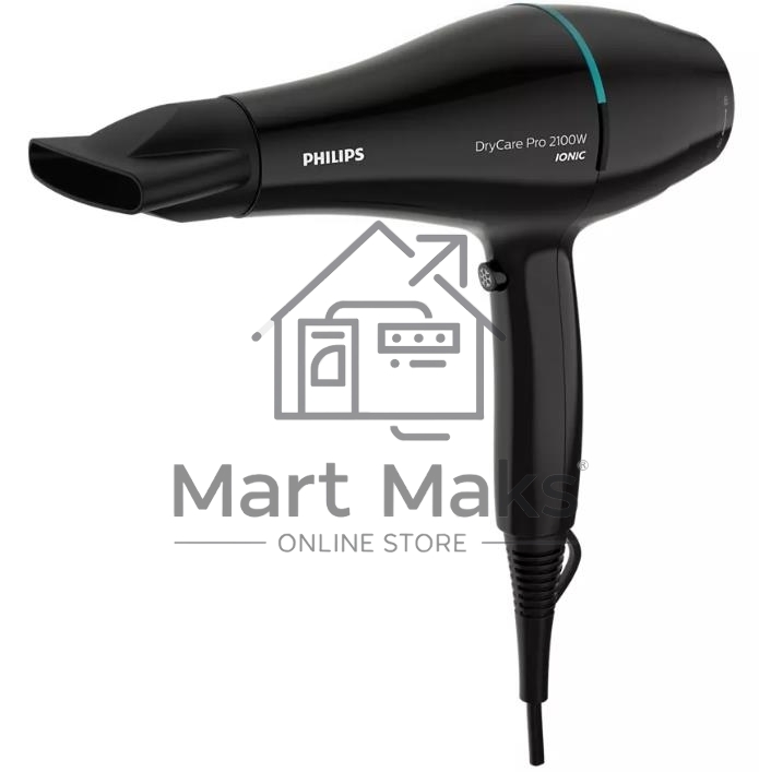 Фен Philips BHD272/00  2100 Вт, ионизация, 6 настроек температуры/скорости воздушного потока, насадка-концентратор 9 мм, холодный обдув, черный