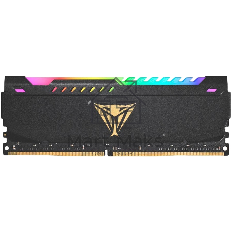 Оперативная память Patriot Viper Steel, DDR4, 16GB (1x16GB), 3200MHz, CL18, DIMM, с радиатором, RGB, черный