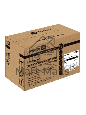 Комплект Источник бесперебойного питания EX295986RUS + батарея 26Aч EX285663RUS 1шт (инвертор, синус, для котла) ExeGate SineTower SZ-600.LCD.AVR.1SH <600VA/360W, чистый синусоида, LCD дисплей, AVR, 1*Schuko, линейно-интерактивный, Black> + батарея ExeGat