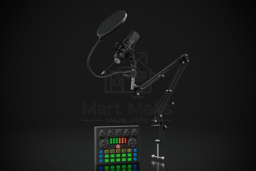 Микрофон проводной Оклик SM-600G 2.5м черный