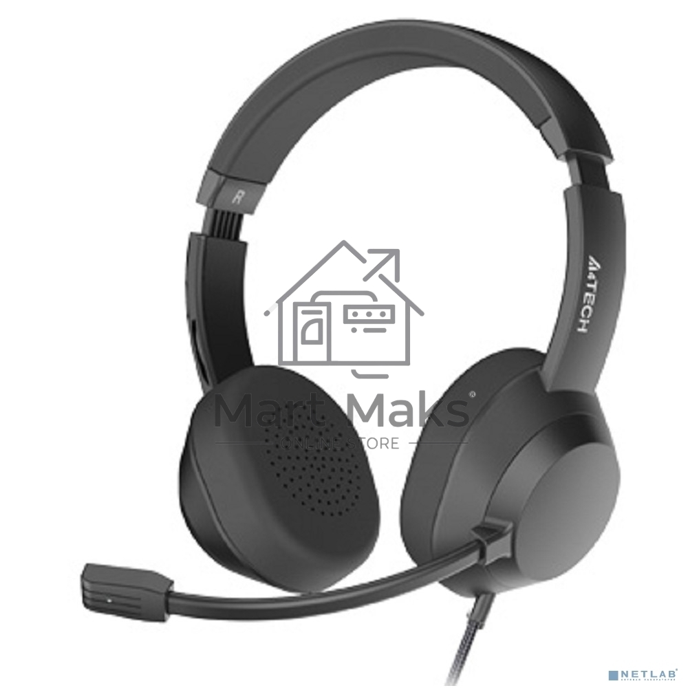Наушники с микрофоном A4Tech Fstyler FH150U черный 2м накладные USB оголовье (FH150U BLACK)