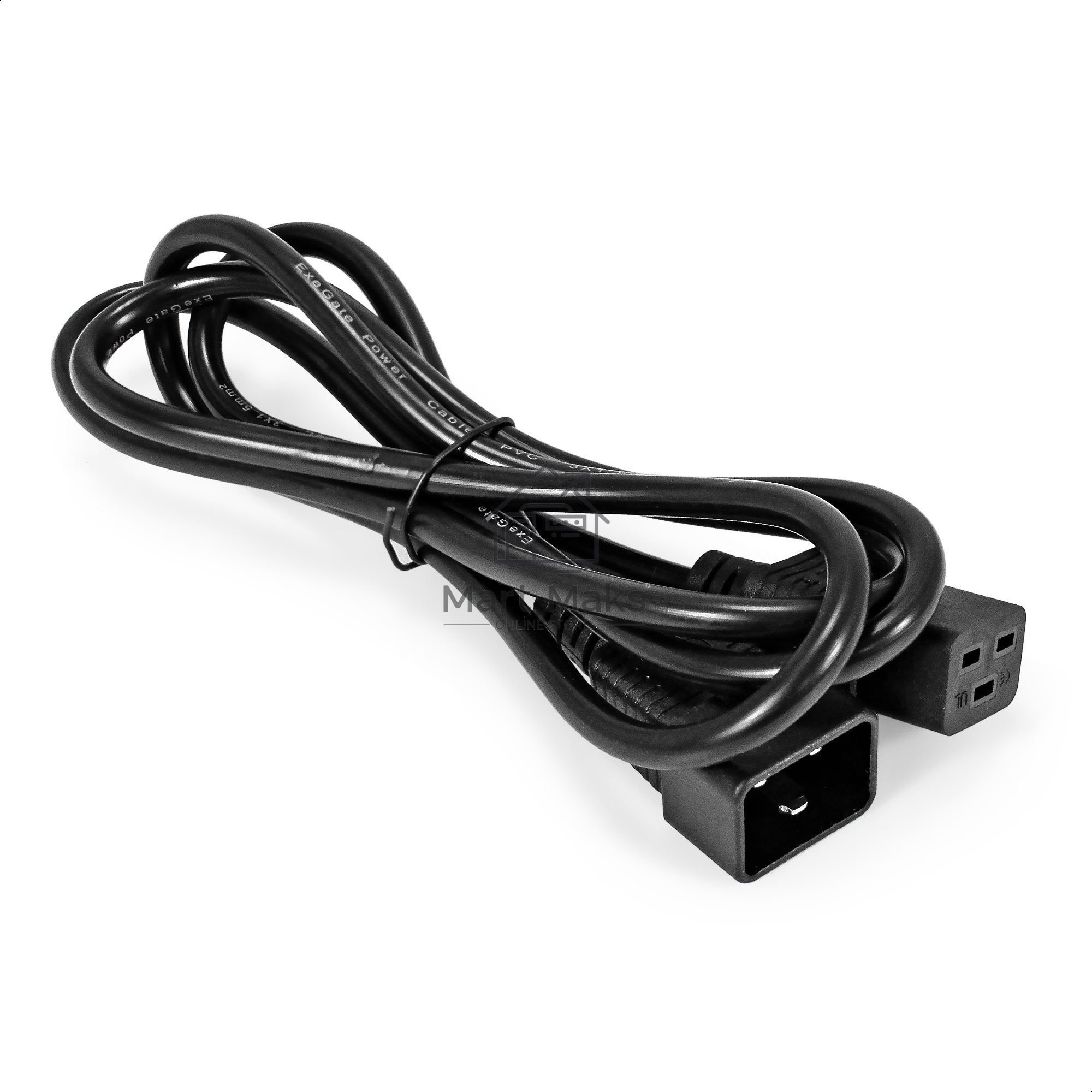 Кабель питания (UPS) ExeGate Special EC20-1,8S (IEC 320 C19->C20, 3*1.5мм2, CCA, черный, 1.8м)