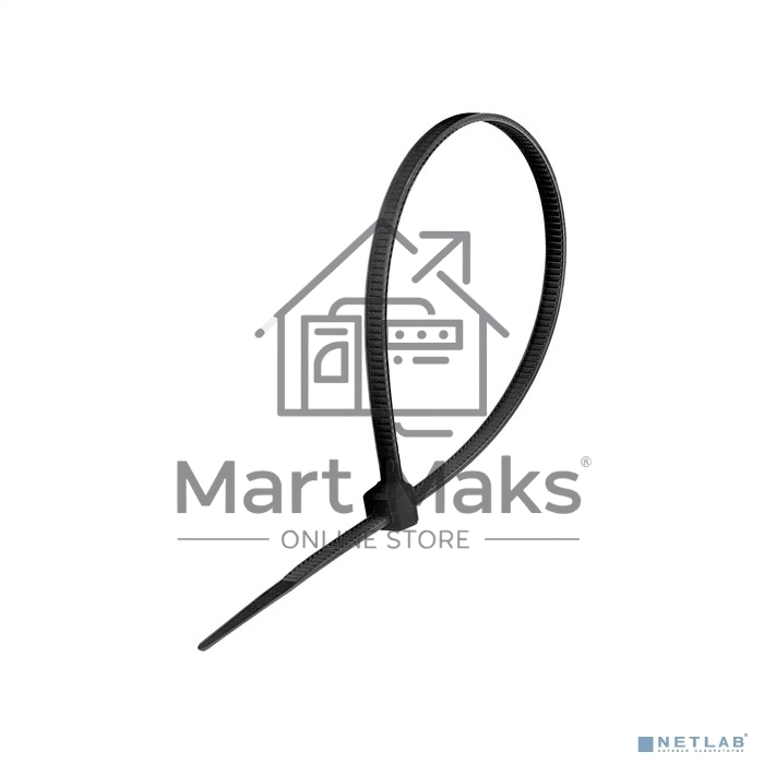 Стяжка (хомут) нейлоновая ExeGate EX293128RUS CV66-450x4.8B (нейлон 6.6, 450x4.8 мм, неоткрывающаяся, halogen free, -40°C - +85°C, черная, 100 шт)