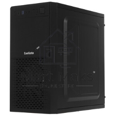 Компьютерный корпус Minitower ExeGate mEVO-7807-NPX400 (mATX, БП 400NPX 12см, 1хUSB+1хUSB 3.0, черный 1x12см с RGb подсветкой)