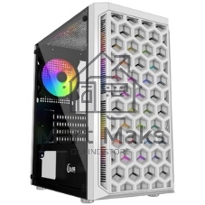 Корпус PowerCase Mistral Micro Z3W Mesh LED, Micro-Tower, белый