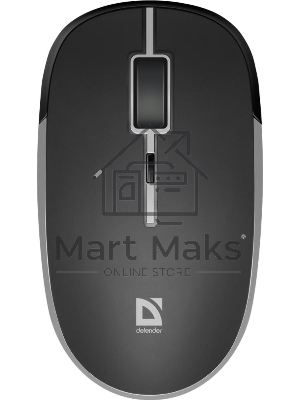 Мышь беспроводная Defender Hit MB-775 черный, 1600 dpi, радиоканал, USB, кнопки - 4
