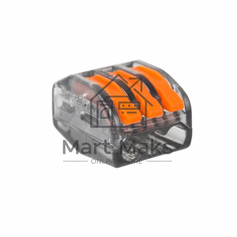 Соединительная клемма многоразовая, 3-х проводная, прозрачная (0,08-4 мм²), (5шт.) Rexant