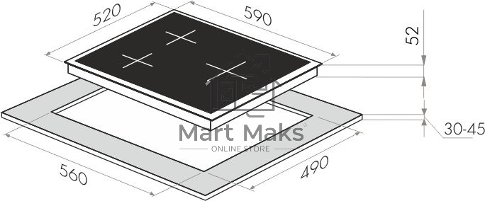 Варочная панель электрическая Maunfeld EVCE.593.T-BK