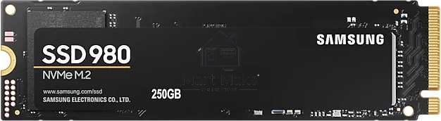 Накопитель SSD Samsung 980, 250GB, PCIe 3.0 x4, M.2 2280, NVMe, R/W 2900/1300