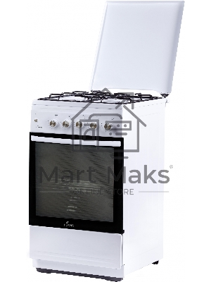 Плита газовая Flama N FG 24236 W белый, конфорок 4 газовых, духовка 50 л, 50 см x 85 см x 60 см