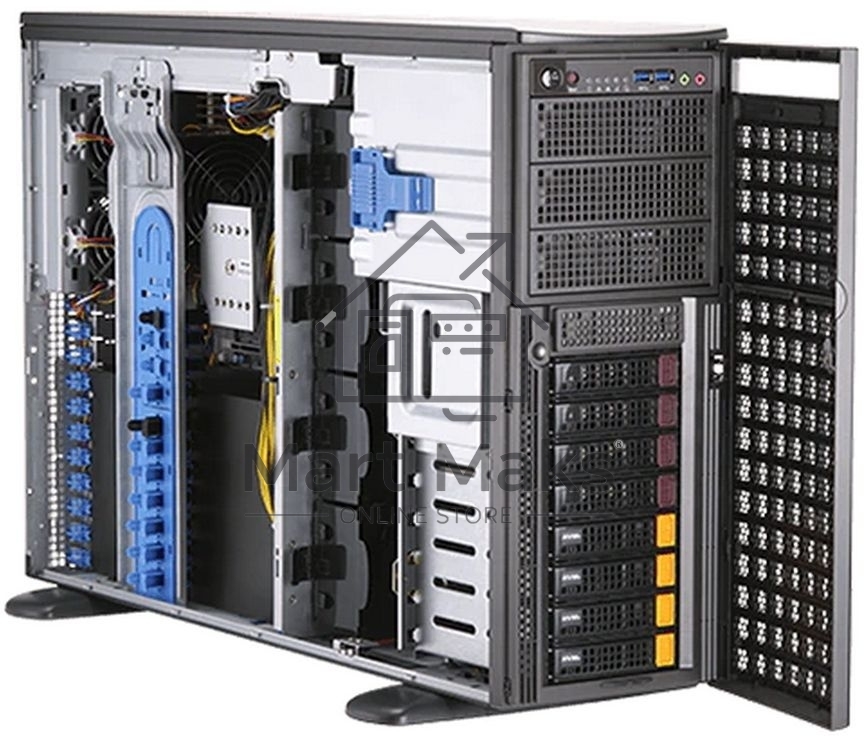 Серверная платформа Supermicro SYS-740GP-TNRT 4U noCPU(2)3rd GenScalable/TDP 270W/no DIMM(16)/ SATARAID HDD(8)LFF/2x10GbE/2x2200W