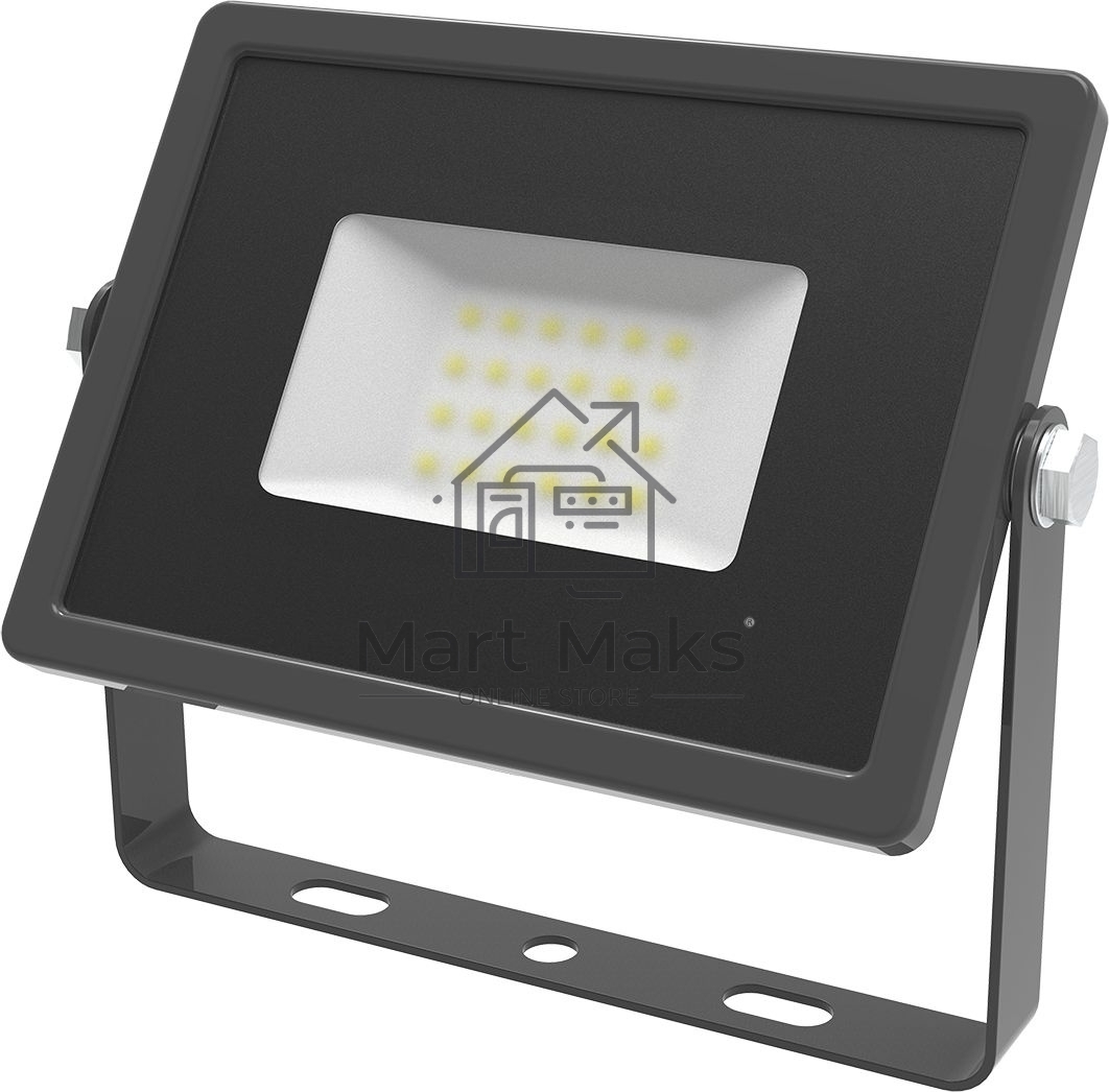 Прожектор светодиодный Qplus 20Вт 6500К 1700лм IP65 графит. сер. 1/20 Gauss 690511320