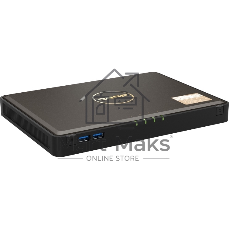 Сетевой RAID накопитель SMB QNAP TBS-464-8G NAS 4-bay M.2 NVMe, Intel Celeron N5105 4-core/4-thread 2.0-2.9 GHz, 8 GB DDR4, 2 x 2.5 GbE, 2xUSB 3.2 Gen 1 port, 3xUSB 2.0 port, 2xHDMI Output