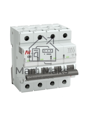 Выключатель автоматический Averes AV-6 (С) 4P 63А 6kA