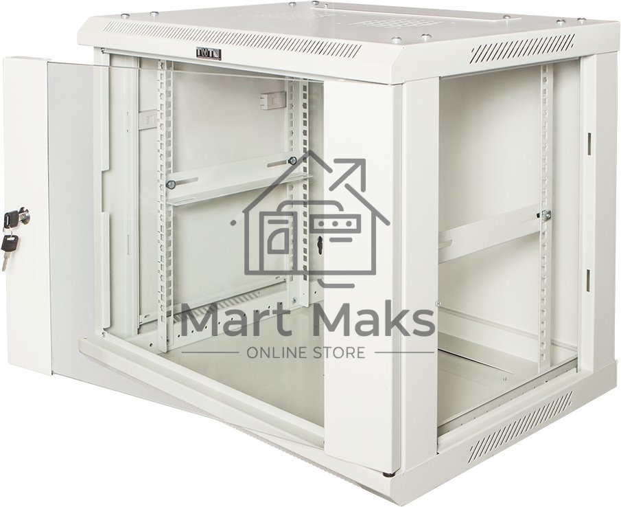 Шкаф настенный серии Pro, 15U 600x600, стеклянная дверь