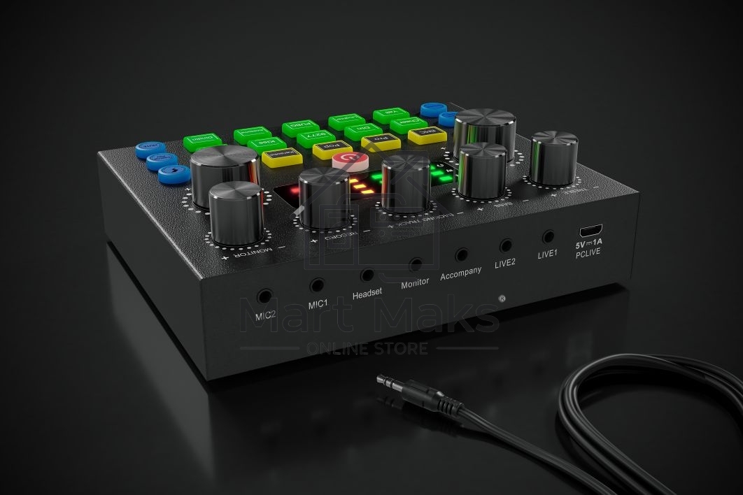 Микрофон проводной Оклик SM-600G 2.5м черный