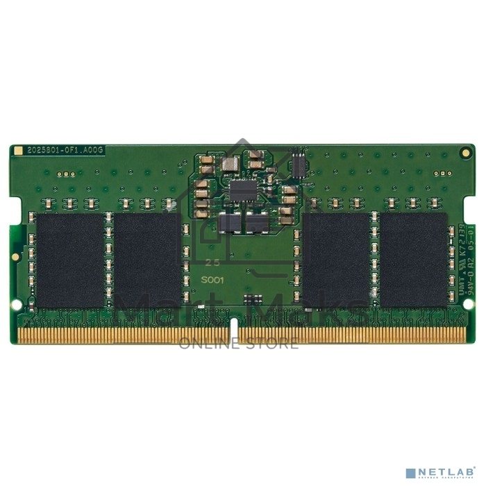 Оперативная память Kingston ValueRAM, DDR5, 16GB (1x16GB), 5600MHz, CL46, SO-DIMM