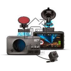 Видеорегистратор с радар-детектором TrendVision DriveCam Real 4K Signature LNA 2CH GPS ГЛОНАСС черный