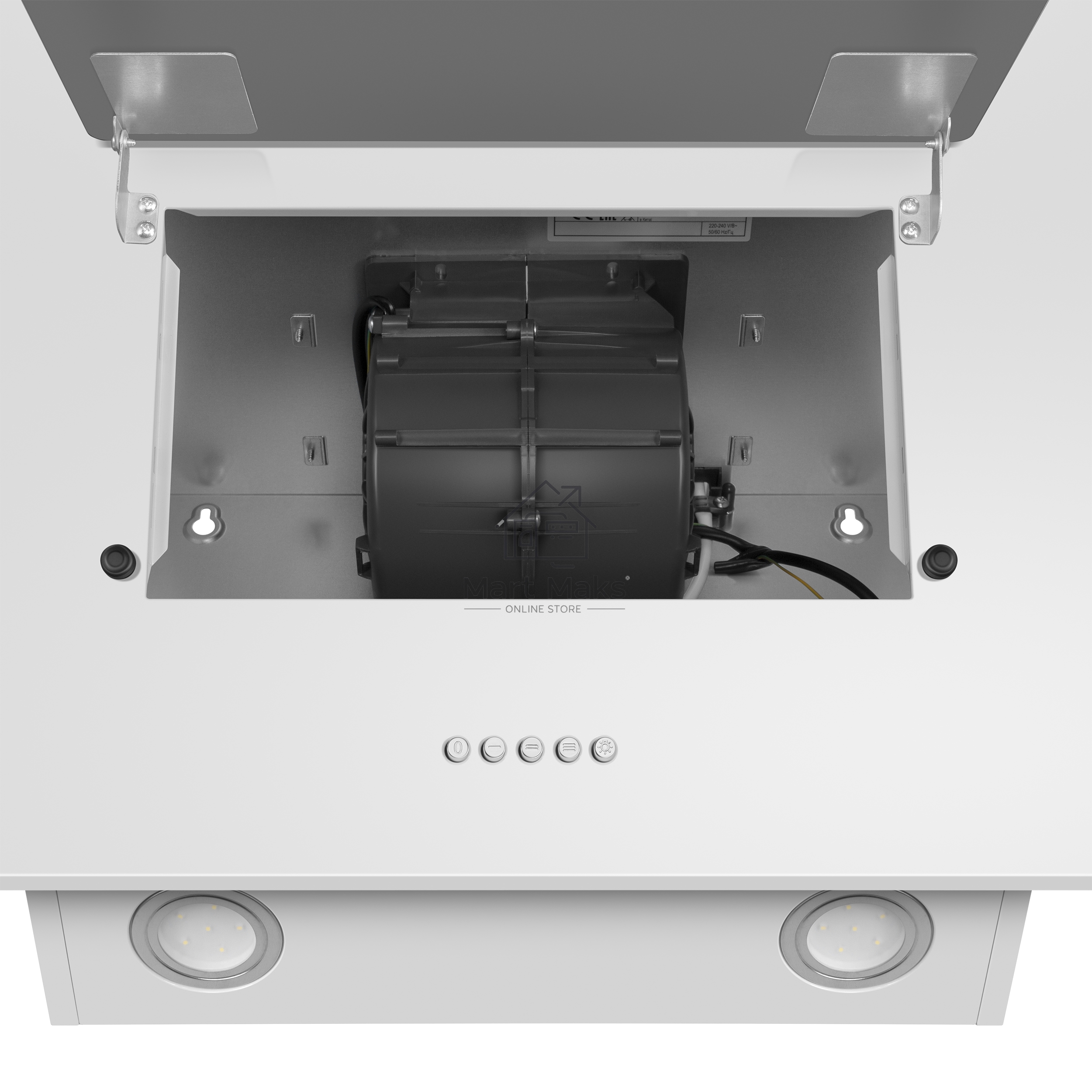 Вытяжка наклонная Maunfeld Tower 60 белый, 60 см, 700 куб. м/ч, 66 дБ