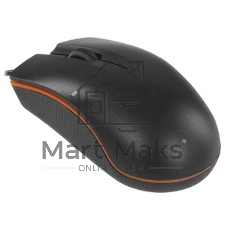 Мышь проводная Qumo Practic Office M90 черный, 1000 dpi, USB, кнопки - 3