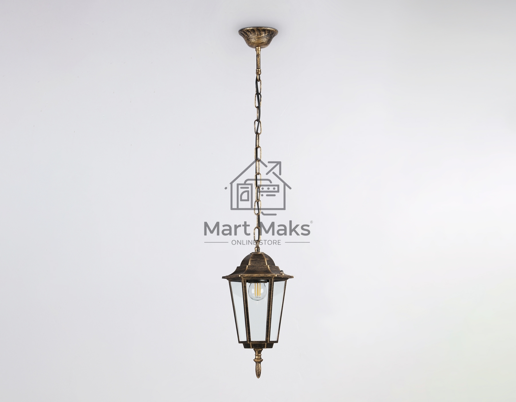 Светильник Ambrella light ST2031 GD/BK/CL золото/черный/прозрачный IP54 E27 max 40W D150*780