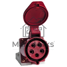 Розетка наруж. уст. 32А 380В 3P+РЕ+N IP44 (125) EKF ps-125-32-380