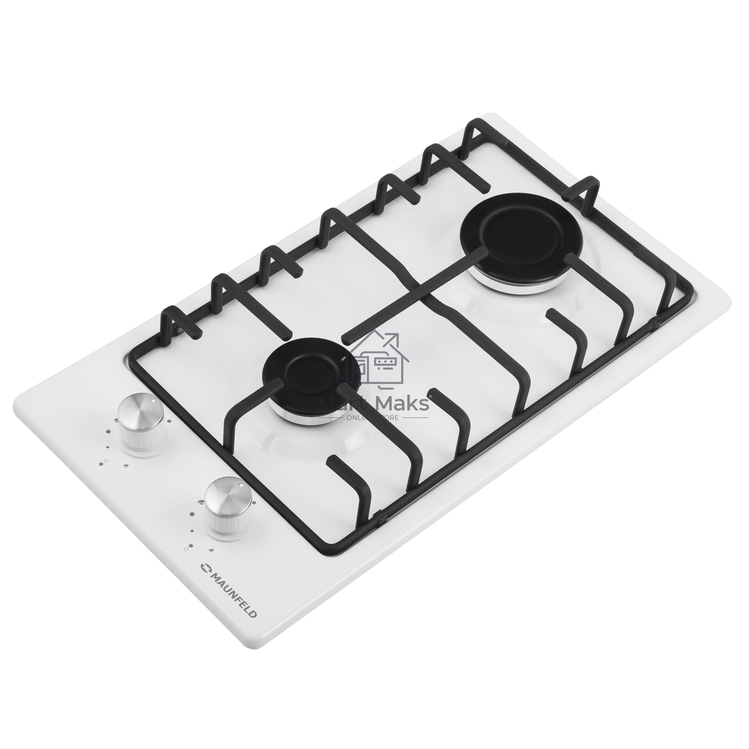 Газовая варочная панель Maunfeld EGHE.32.3EW/G Домино, • Тип: газовая 30см • Тип установки: независимая • Управление: фронтальное, переключатели поворотные • Нагревательный элемент: конфорка, 2шт • Мощность конфорок, Вт: 2600, 1700 • Материал исполнения: 
