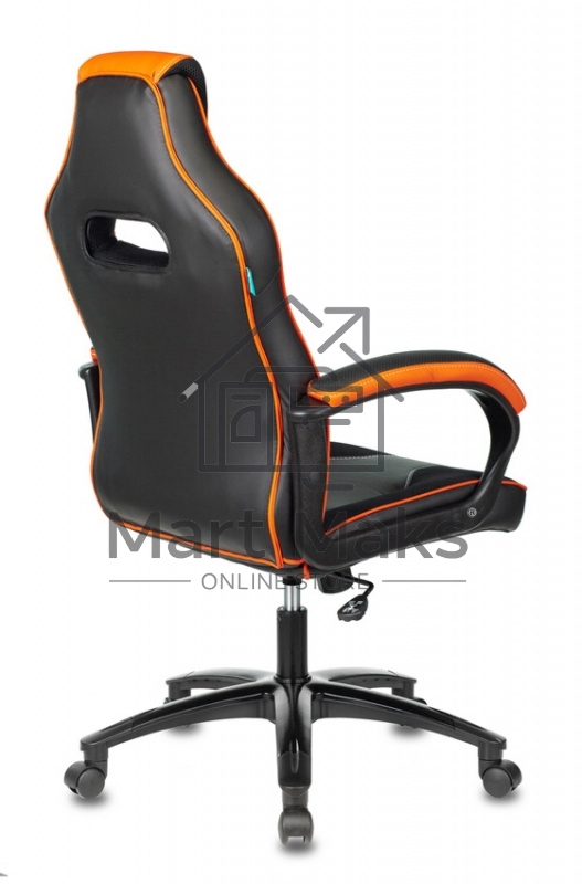Кресло игровое Бюрократ VIKING 2 AERO ORANGE черный/оранжевый, искусст.кожа/ткань