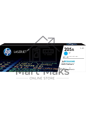 Картридж лазерный HP CF531A (HP 205A) голубой для HP LaserJet M180/M181 900 страниц.