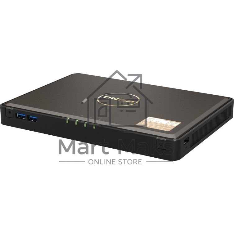 Сетевой RAID накопитель SMB QNAP TBS-464-8G NAS 4-bay M.2 NVMe, Intel Celeron N5105 4-core/4-thread 2.0-2.9 GHz, 8 GB DDR4, 2 x 2.5 GbE, 2xUSB 3.2 Gen 1 port, 3xUSB 2.0 port, 2xHDMI Output