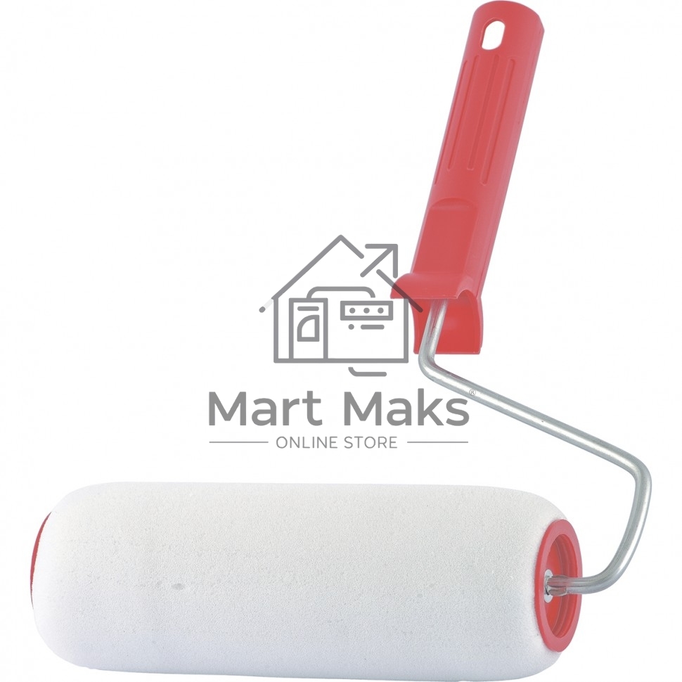 Валик Сибртех Поролон, в сборе, 200 мм, D – 48 мм, D ручки – 6 мм, крепление шплинтом