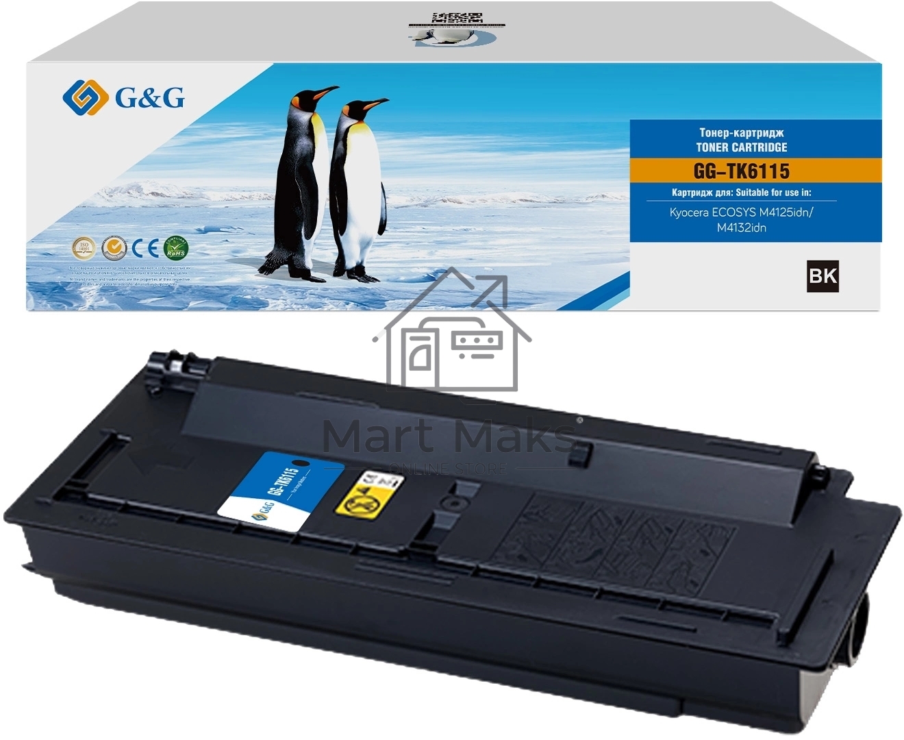 Картридж лазерный G&G GG-TK6115 черный (15000 стр.) для Kyocera ECOSYS M4125idn/M4132idn