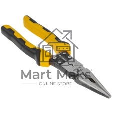 Удлиненные плоскогубцы многофункциональные Deli DL101008 220мм, (зажим/резка/зачистка/обжим), сталь Cr-V, двухкомпонентная рукоять
