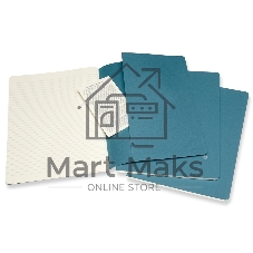 Блокнот Moleskine CAHIER JOURNAL CH023B44 XLarge 190х250 мм, обложка картон, 120 страниц, нелинованный, голубой (3 шт)