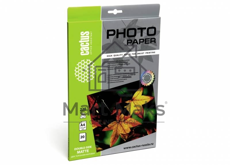 Бумага Cactus CS-MA422020DS A4/220г/м2/20л. матовая для струйной печати