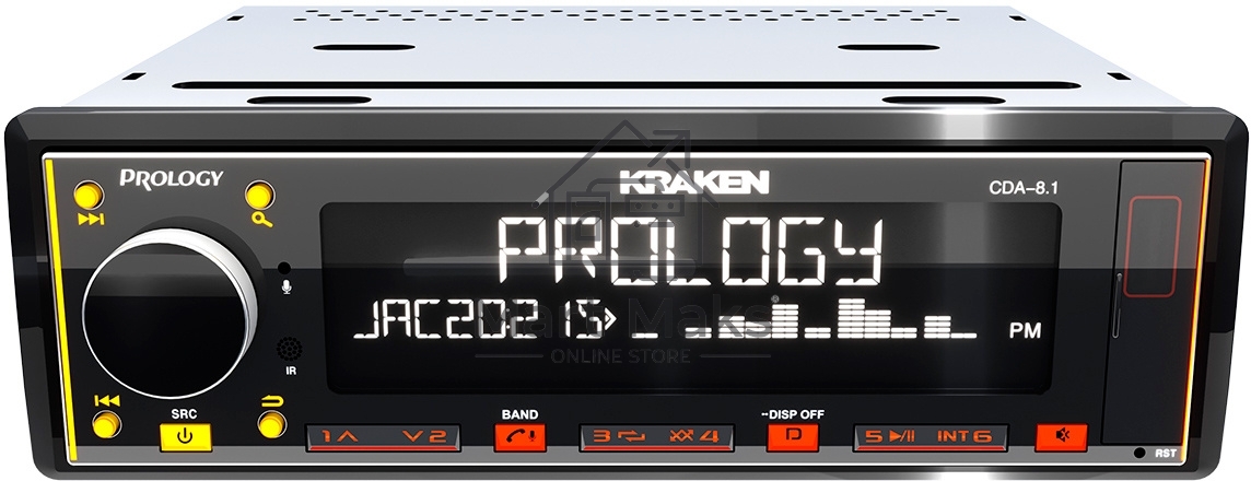 Автомагнитола Prology CDA-8.1 KRAKEN 1DIN 8x65Вт