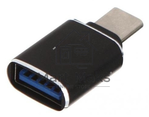 Переходник GCR USB Type C на USB 3.0, M/AF, черный, GCR-52299