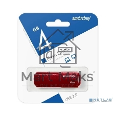 Флешка USB Smartbuy 4Gb CLUE Burgundy (SB4GbCLU-BG)