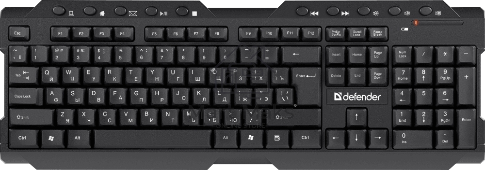 Клавиатура Defender Element HB-195 RU беспроводная USB черный
