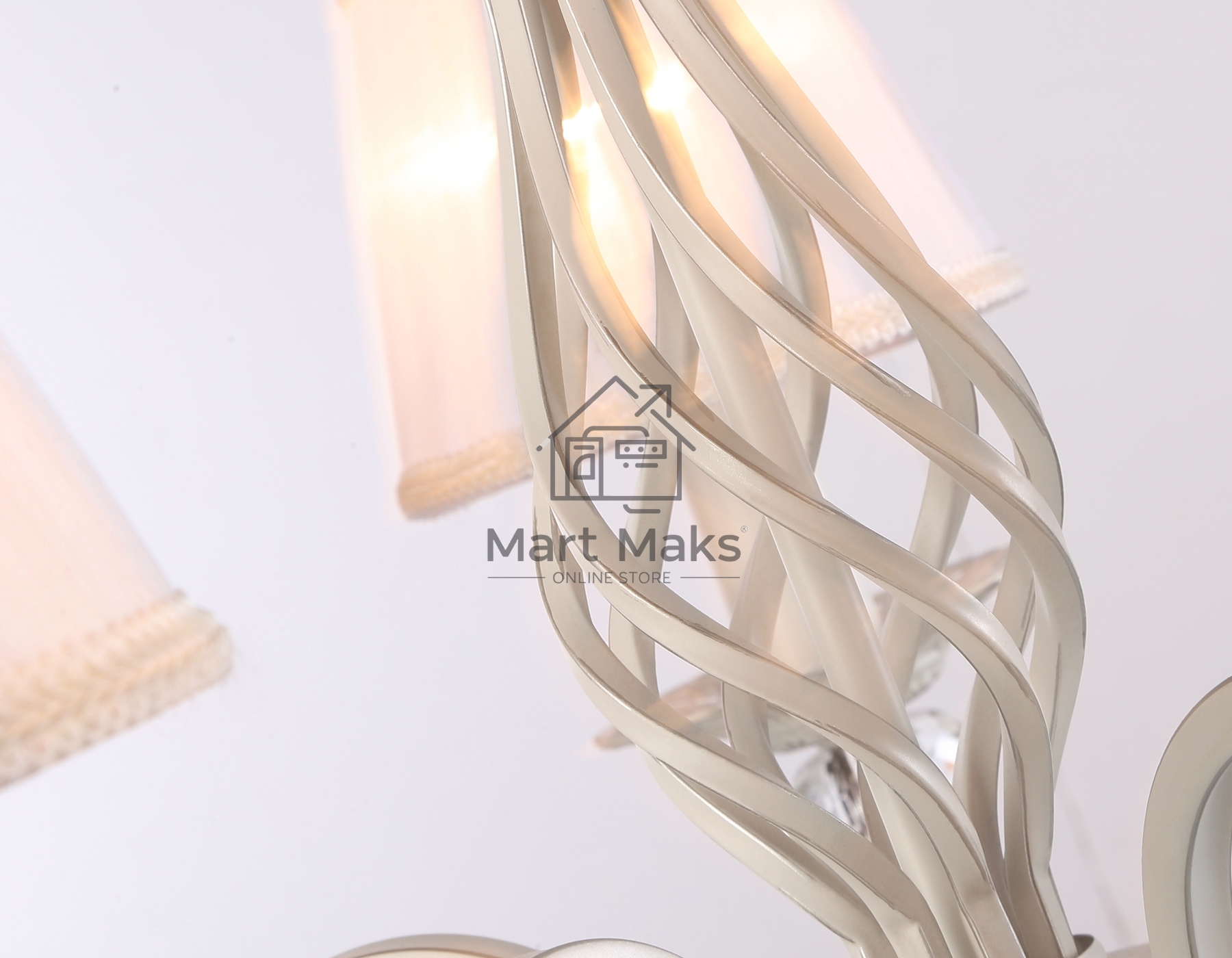 Светильник Ambrella light TR4547/5 WH/SL белый/серебро E14/5 max 40W D565*500